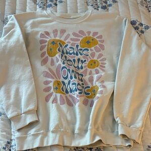 Women's Cream Graphic Sweater